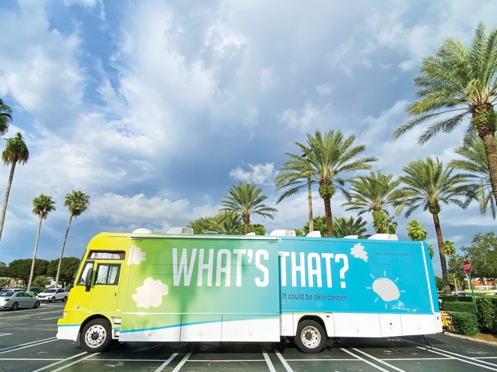 RV parked among the palm trees in balmy Miami